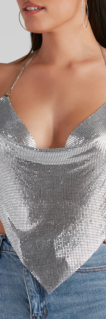 It Girl Open Back Chainmail Top