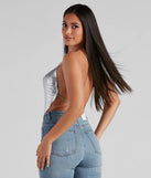 It Girl Open Back Chainmail Top
