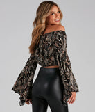 Boho Bell Paisley Off-The-Shoulder Top