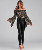 Boho Bell Paisley Off-The-Shoulder Top