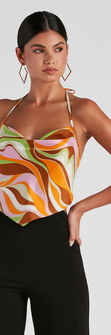 That '70s Babe Swirl Scarf Top