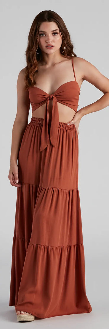 Let's Get Together Tie-Front Crop Top