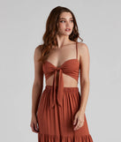 Let's Get Together Tie-Front Crop Top
