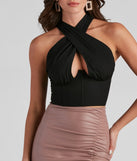 Style Icon Cross Halter Bustier