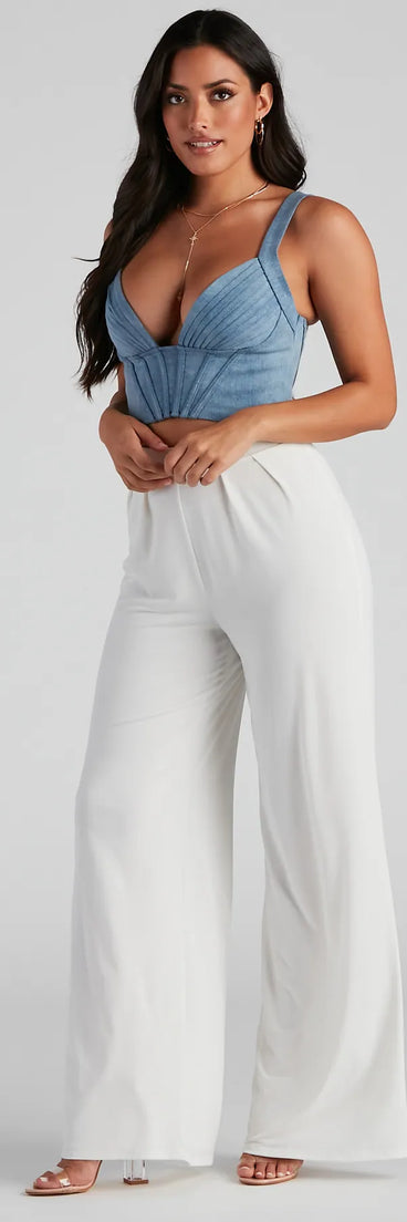 Denim Dream Pleated Corset