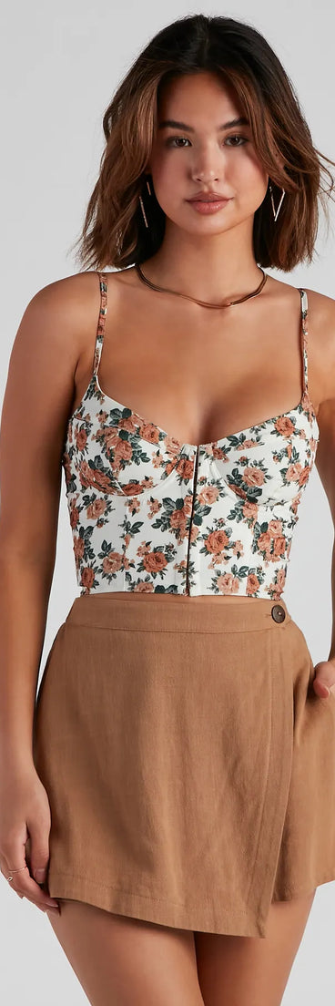 Gorgeous Blooms Sleeveless Crop Top