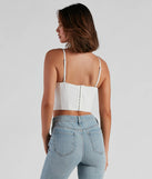 Sultry Deets Lace-Up Corset Top