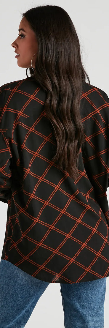 All The Trendy Vibes Button-Up Top