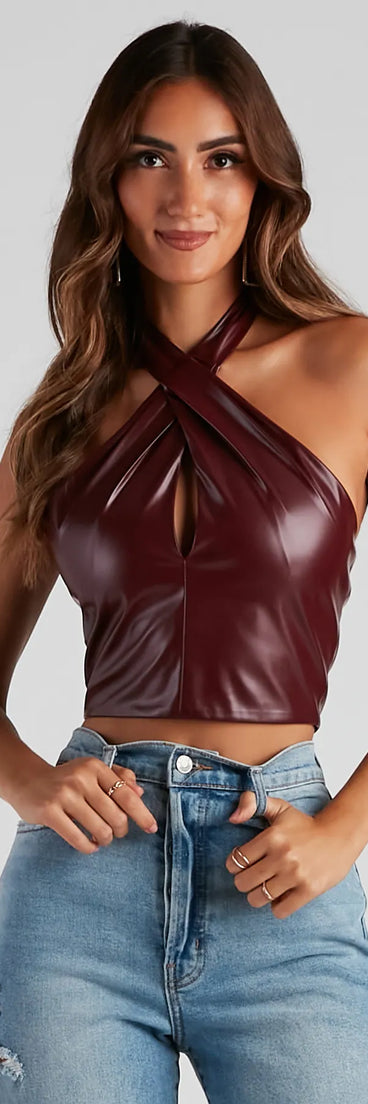 Moment To Slay Halter Crop Top
