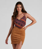 Boho Stunner Printed Scarf Top