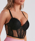 Sultry Can I Mesh Lace Bustier