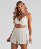 Drinks On The Beach Crepe Bra Top