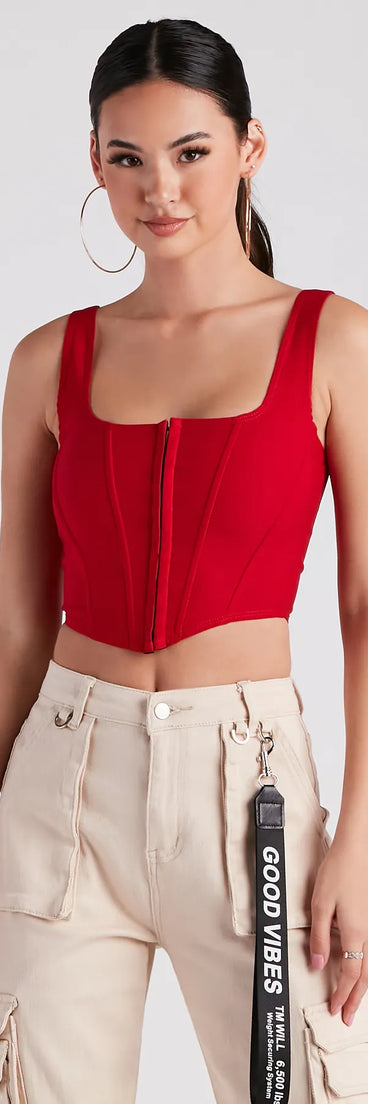 Hook and Eye Corset Crop Top