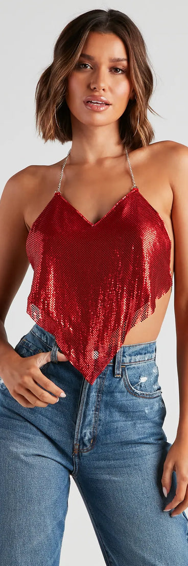 Glam Fantasy Chainmail Halter Top
