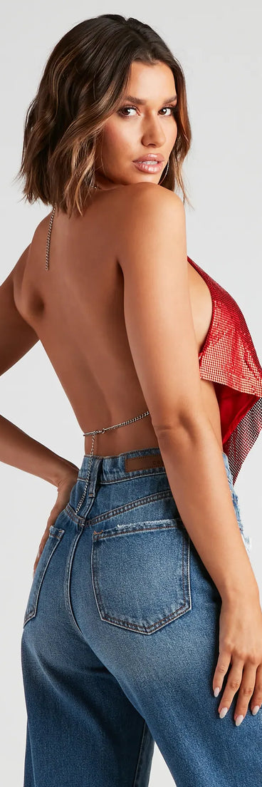 Glam Fantasy Chainmail Halter Top