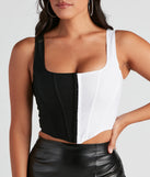Devious Fashionista Two-Tone Corset