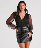 The Luxe Be A Lady Faux Pearl Bodysuit in black with a modern design and trendy look is part of the latest women's tops collection to elevate your 2025 wardrobe.