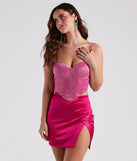 Sparkly Flirt Satin Heatstone Corset