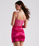 Sparkly Flirt Satin Heatstone Corset