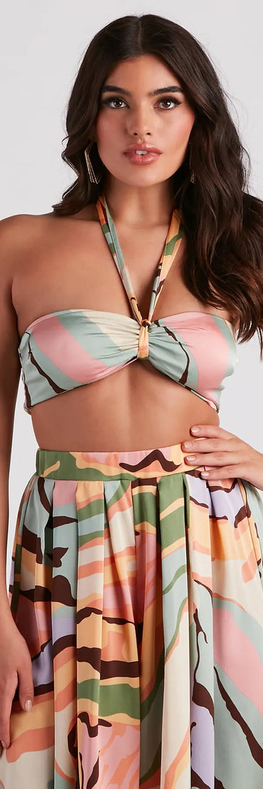 Bring The Heat Printed Crop Top