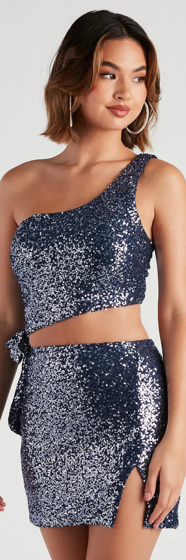 Love To Shine Sequin Crop Top