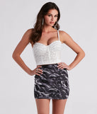 Dripping In Rhinestones Cropped Bustier
