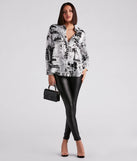 Daily Scoop Satin Newspaper Top