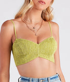 Beachside Beauty Smocked Bra Top