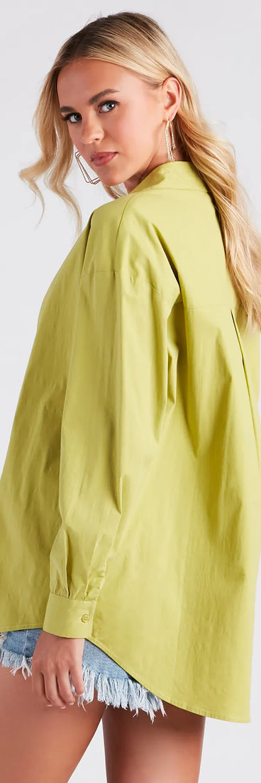 Beachside Beauty Button-Down Top