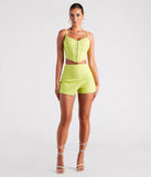 Flirtatious Style Linen Corset Top