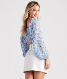 My Favorite Chiffon Floral Crop Top