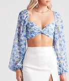 My Favorite Chiffon Floral Crop Top