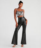 Wild Side Zebra Print Chainmail Top