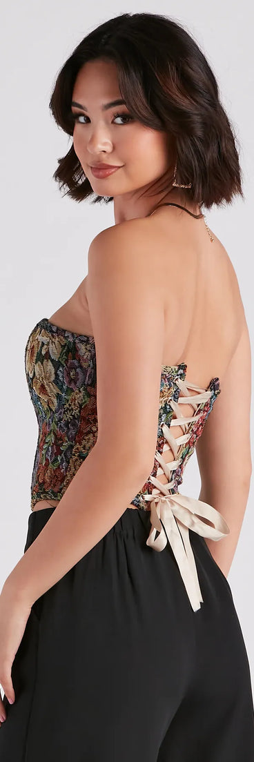 Not Your Grandma's Floral Corset Top