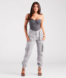 Modern Posh Strapless Pinstripe Corset Top