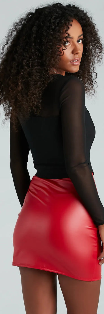 Sheer Of Herself Mesh Corset Top