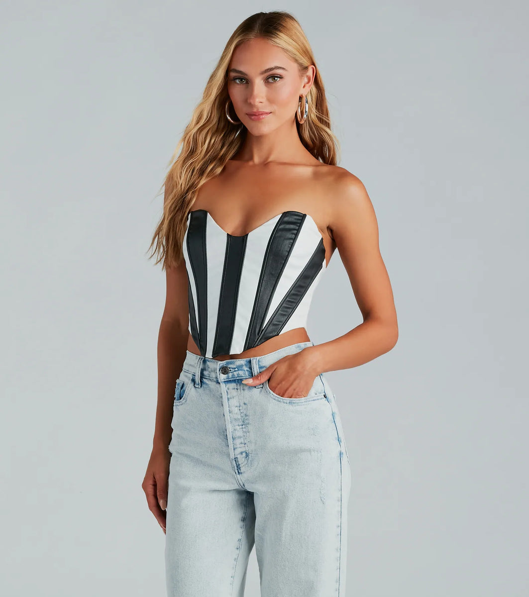 Leather Corset Cami Top - Melena main image 0