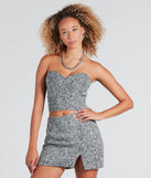 Uptown Girl Tweed Corset Top