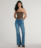 The waist-defining bodice style of the Cute Country Look Western Faux Leather Corset Top in brown is perfect for making a statement with your outfit and provides the structure, molded cups, or lace-up details that capture the corset trend