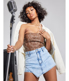 The waist-defining bodice style of the Cute Country Look Western Faux Leather Corset Top in brown is perfect for making a statement with your outfit and provides the structure, molded cups, or lace-up details that capture the corset trend