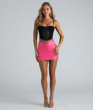 Fancy Me Satin Mesh Ruche Bustier