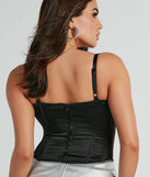 Elegant Nights Sleeveless Satin Bustier