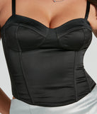 Elegant Nights Sleeveless Satin Bustier