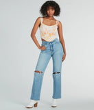 Floral Season Lace-Up Satin Corset Top