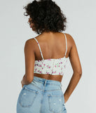 Perfect Harmony Cowl Neck Floral Crop Top