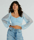 With fun and flirty details, the All This Grace Tie-Back Mesh Crop Top shows off your unique style for a trendy outfit for the spring or summer season!