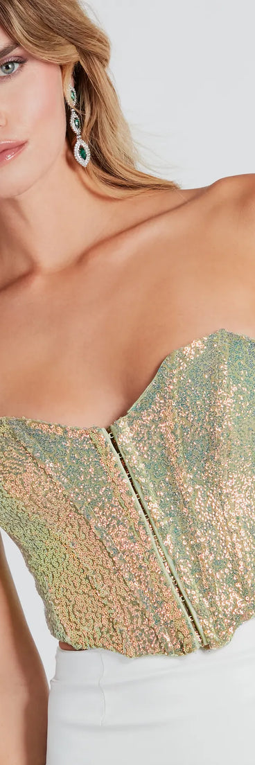 Illuminate Sparkle Sequin Corset Top