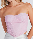 Suave Sparkle Strapless Glitter Bustier