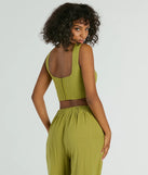 Keep It Light Sleeveless Linen Corset Top