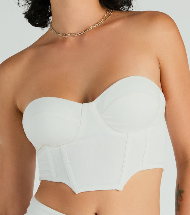 Trendy Treasure Strapless Linen Corset Top | Windsor
